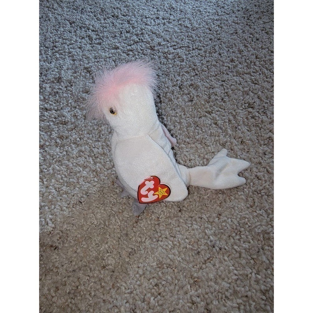 TY BEANIE BABIES 1997 KUKU THE COCKATOO PLUSH W/ TAGS